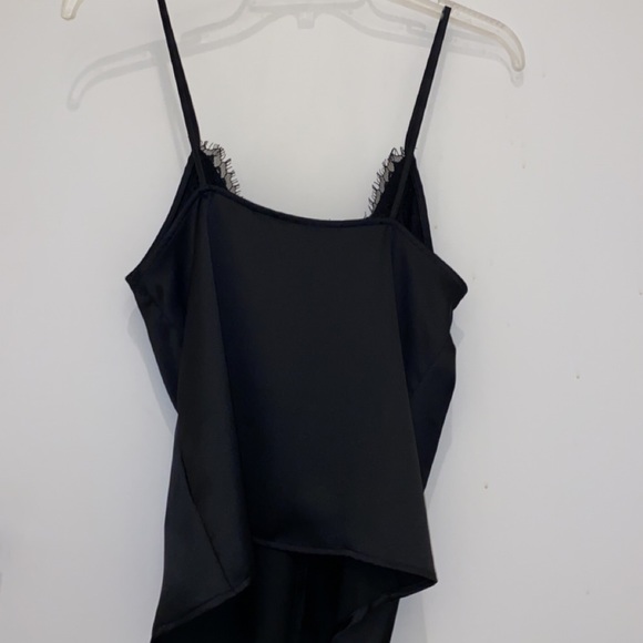 Zara Satin Knotted Cropped Tank Top - Picture 2 of 3